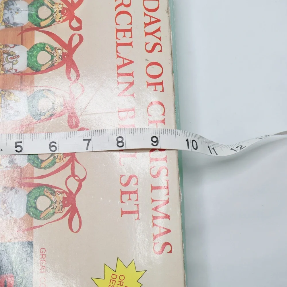 Jobar 12 Days of Christmas Porcelain Bell Ornament Set Vintage 1996 - AS‎ IS